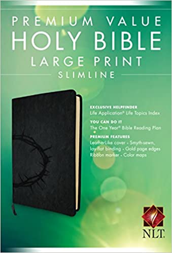 NLT PREMIUM VALUE SLIM BIBLE BLK