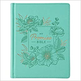 BIble - KJV Holy Bible, My Promise Bible for Girls, Teal Faux Leather Journaling Bible w/Ribbon Marker, Scripture Illustrations to Color, King James Version