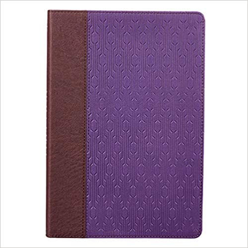KJV Holy Bible, Thinline Large Print Bible, Purple and Brown Faux Leather Bible w/Ribbon Marker, Red Letter Edition