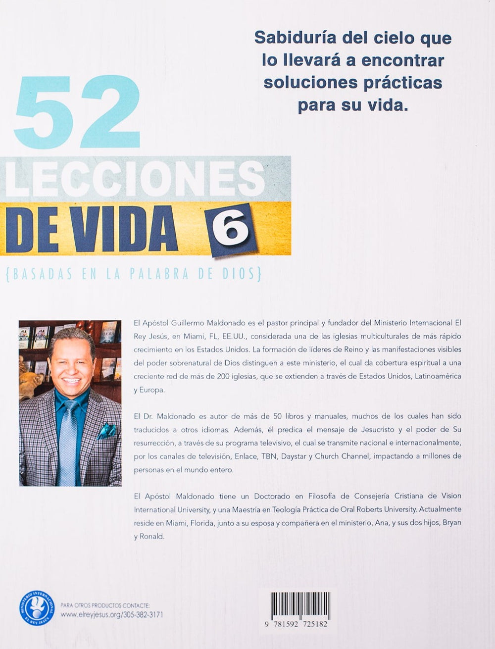 52 Lecciones de Vida Nivel 6 (Tapa Blanda) - Manual Digital