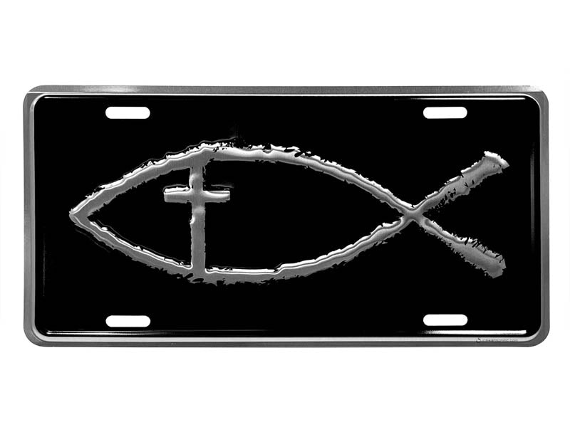 Autotag Deluxe Fish Cross Silver