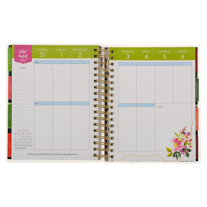 2023 A Moment in Time Wirebound 18-month Planner with Elastic Closure