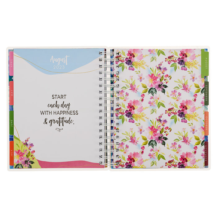 2023 The Best is Yet to Come Wirebound 18-month Planner with Elastic Closure
