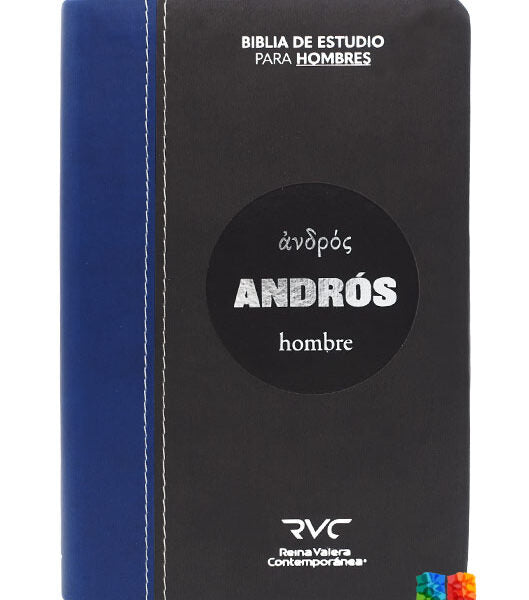 Biblia De Estudio Andrós - Reina Valera Contemporanea, Tapa Pu Duotone, Canto Plateado, Cierre Y Indice