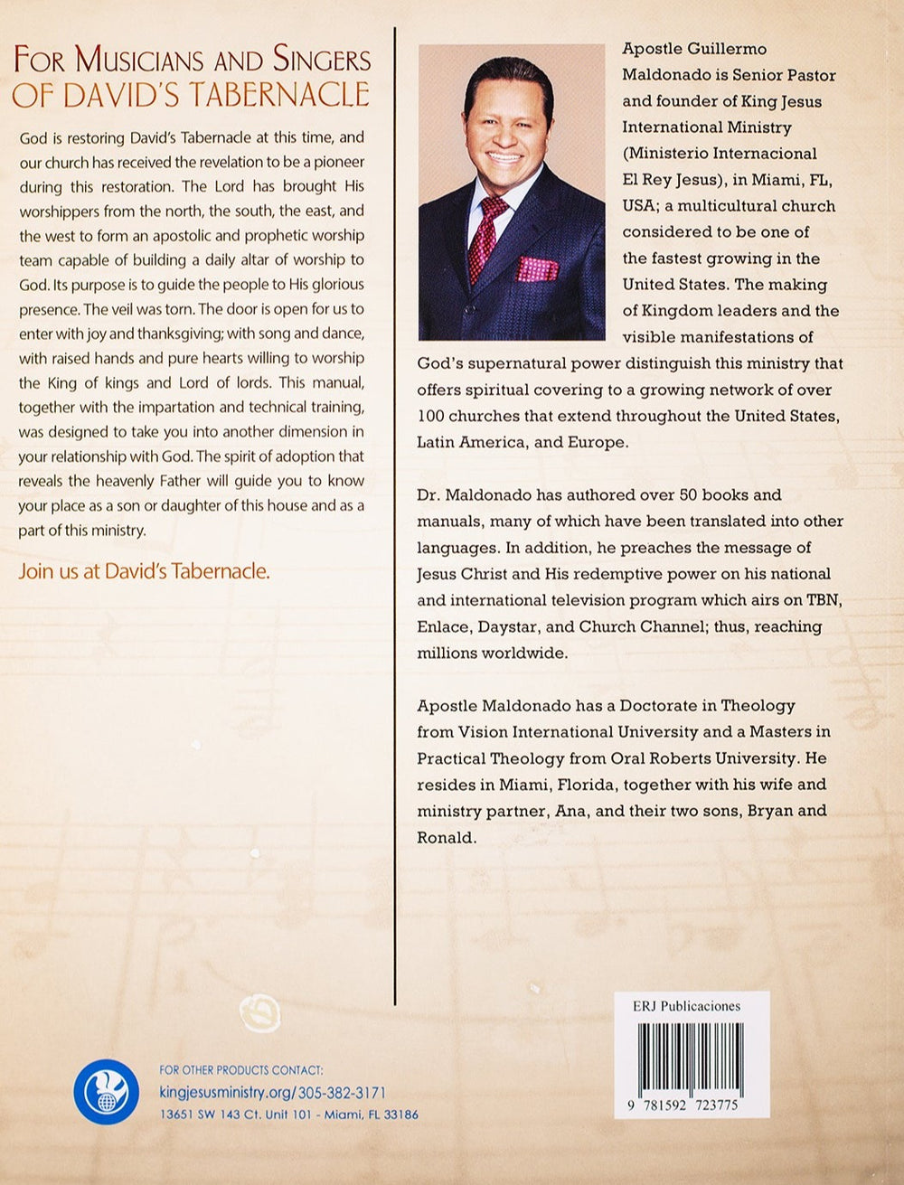For Musicians and Singers of David's Tabernacle - Manual
