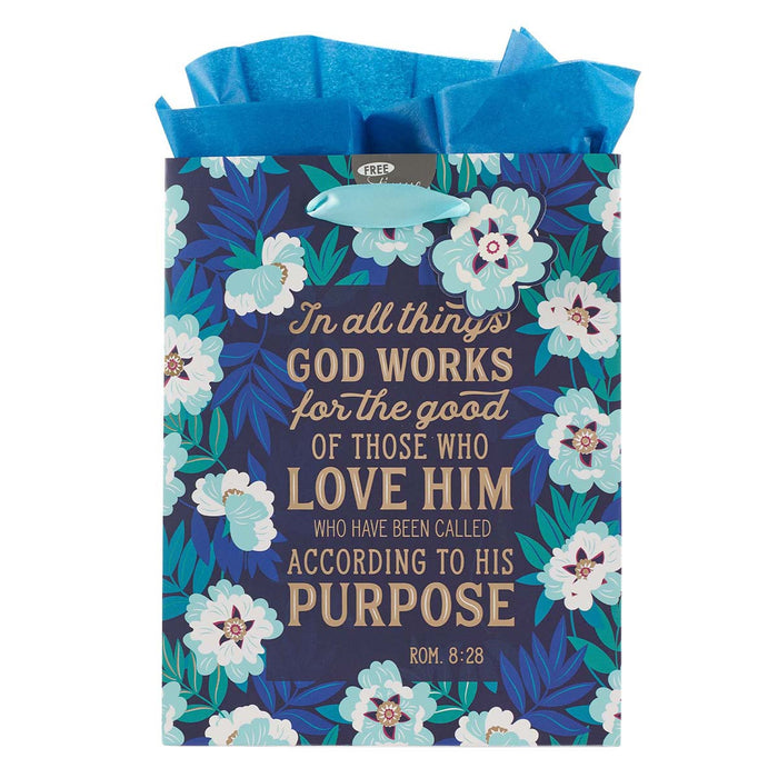 God Works For Good Medium Gift Bag - Romans 8:28