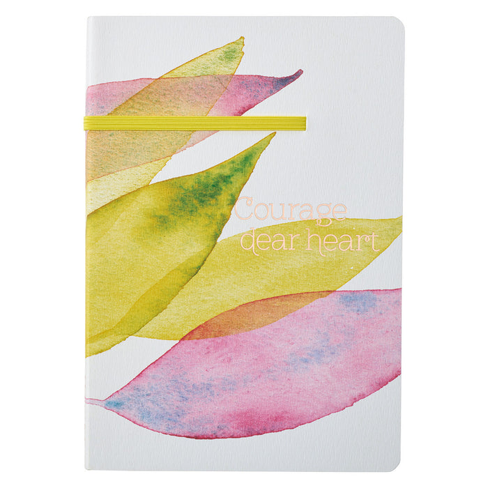 Courage Dear Heart Citrus Leaves Flexcover Journal with Elastic Closure
