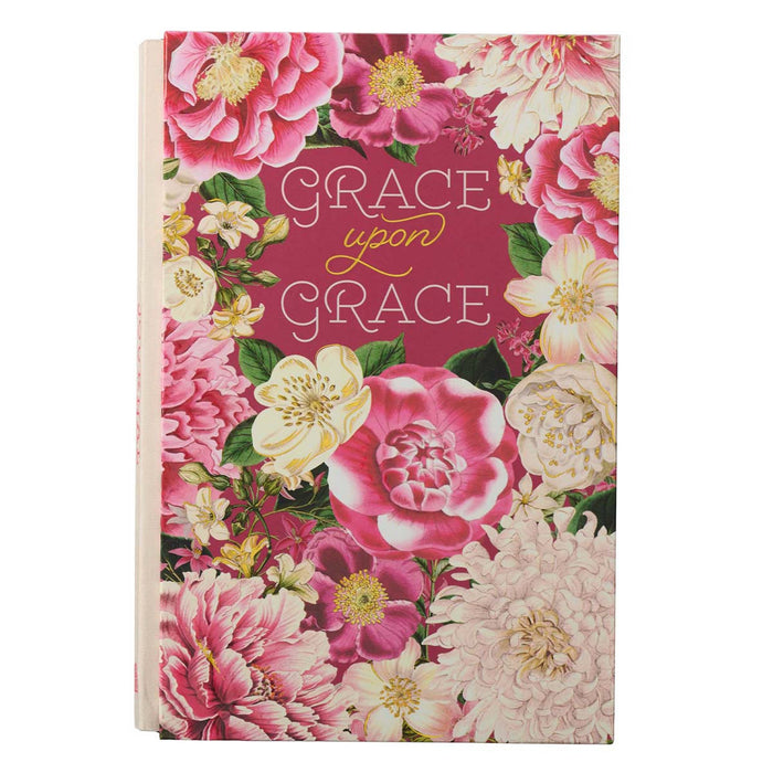 Grace Upon Grace Pink Floral Quarter-bound Journal - James