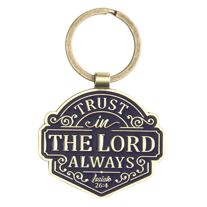 Trust in the LORD Always Key Ring in Gift Tin - Isaiah 26:4