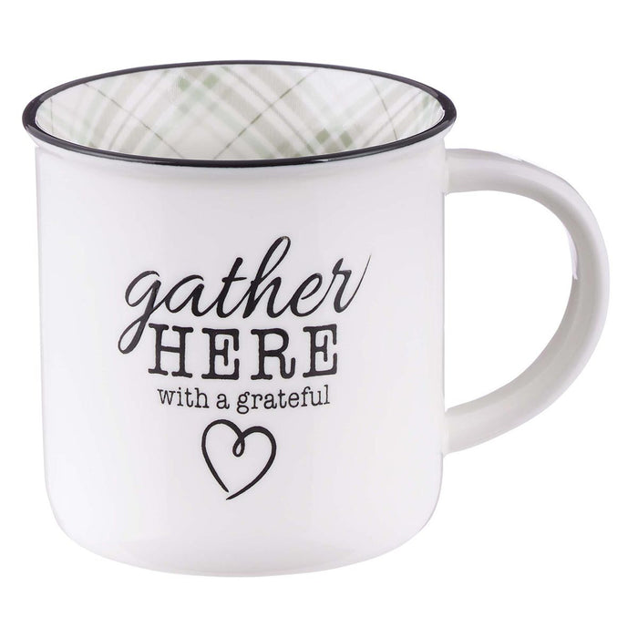 Gather Here With A Grateful Heart Camp-Style Ceramic Mug