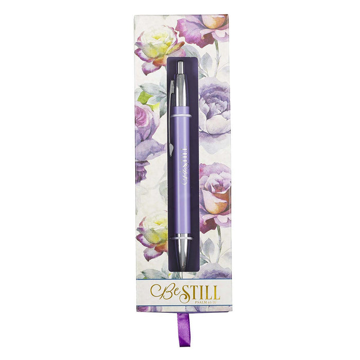 Be Still and Know Lavender Purple Classic Ballpoint Pen - Psalm 46:10